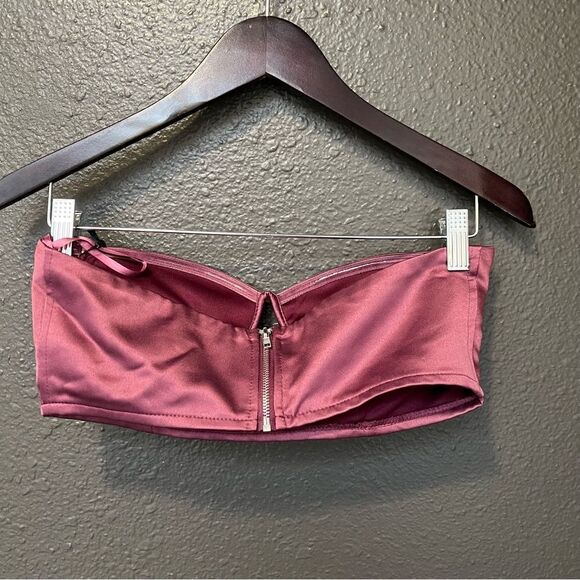 NWT Revolve x superdown kiara bustier top in Dark Mauve | Size S *top only* - Picture 7 of 11